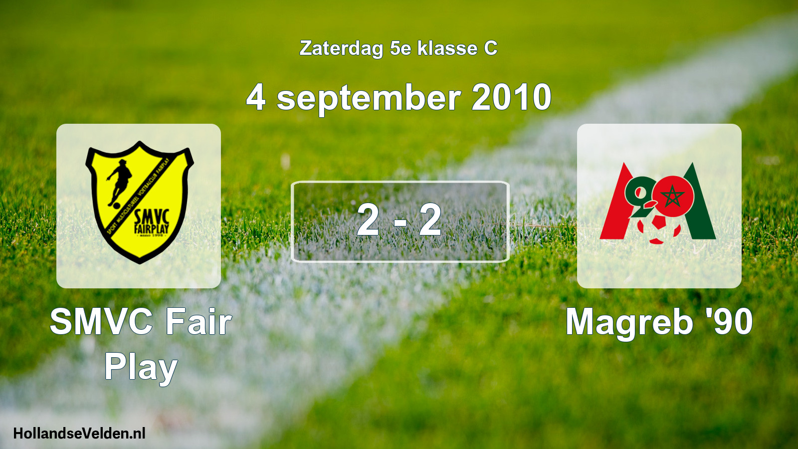 Total number of matches played: SMVC Fair Play - Magreb '90 2 - 2 (4 September 2010)