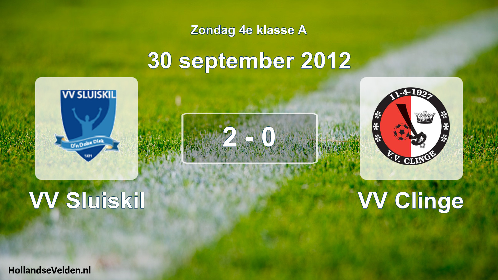 Total number of matches played: VV Sluiskil - VV Clinge 2 - 0 (30 September 2012)