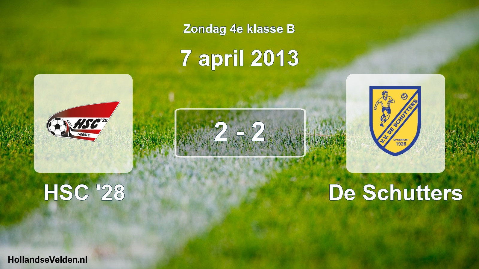 Total number of matches played: HSC '28 - De Schutters 2 - 2 (7 April 2013)