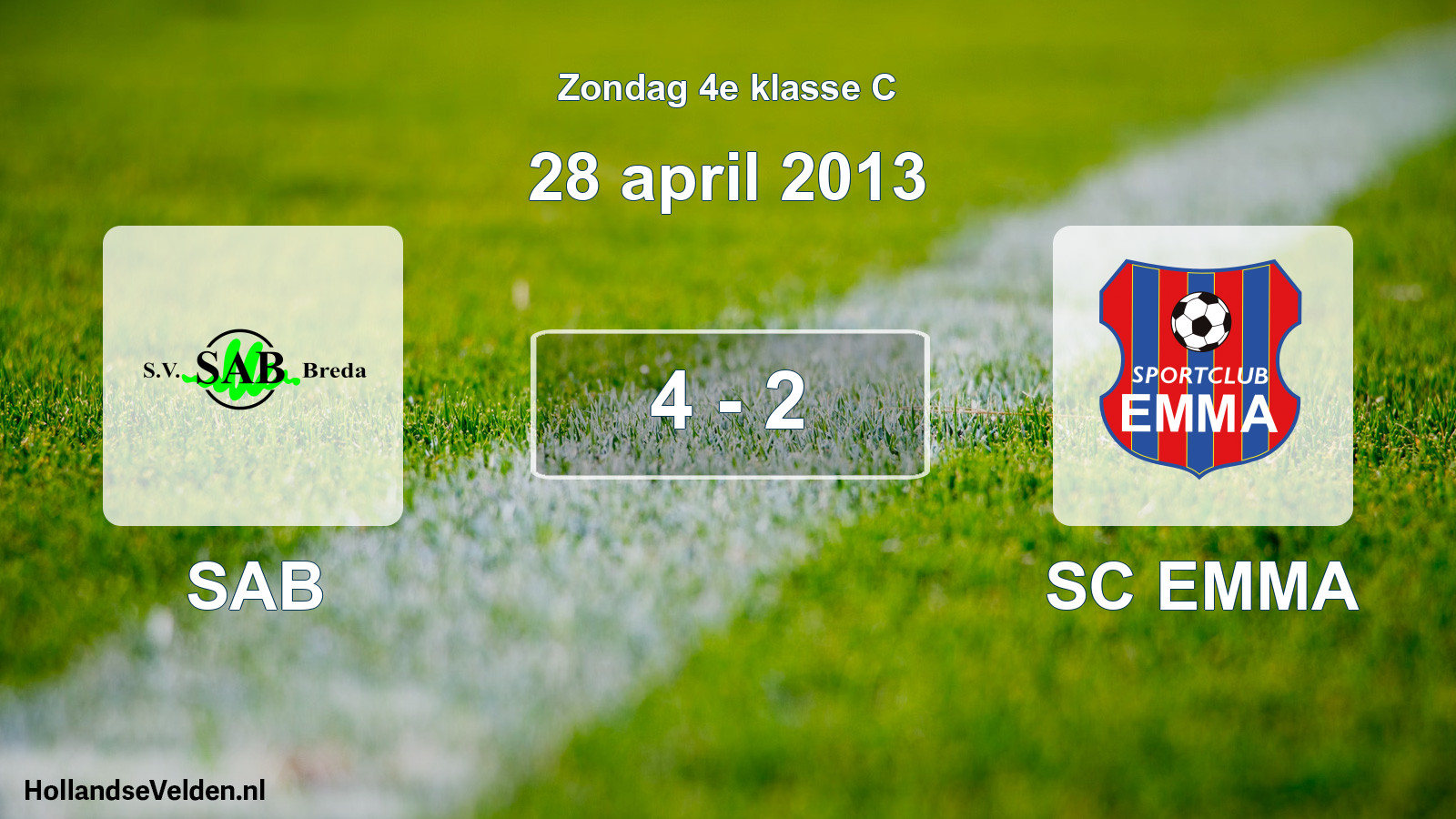Total number of matches played: SAB - SC EMMA 4 - 2 (28 April 2013)