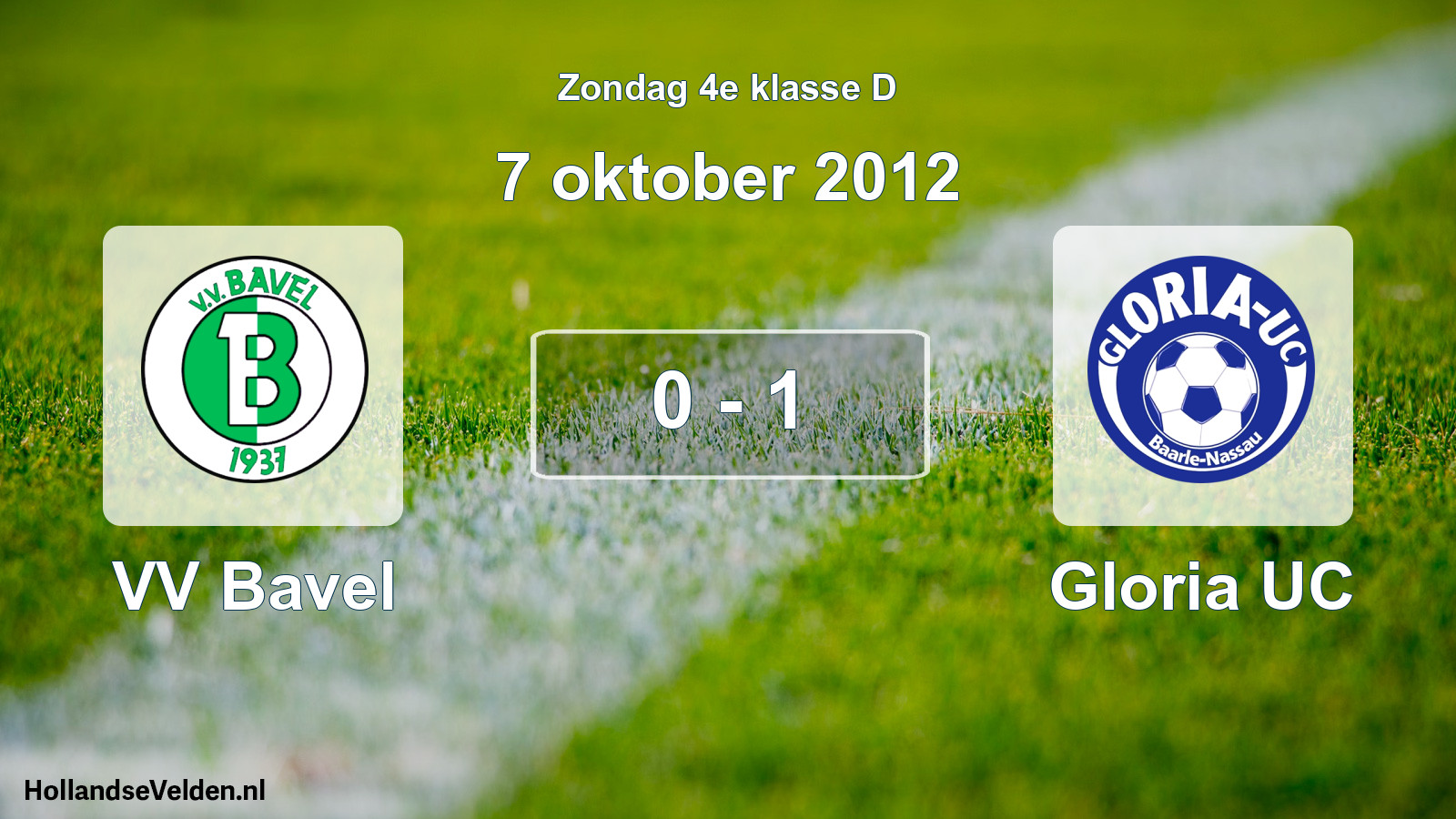 Total number of matches played: VV Bavel - Gloria UC 0 - 1 (7 October 2012)