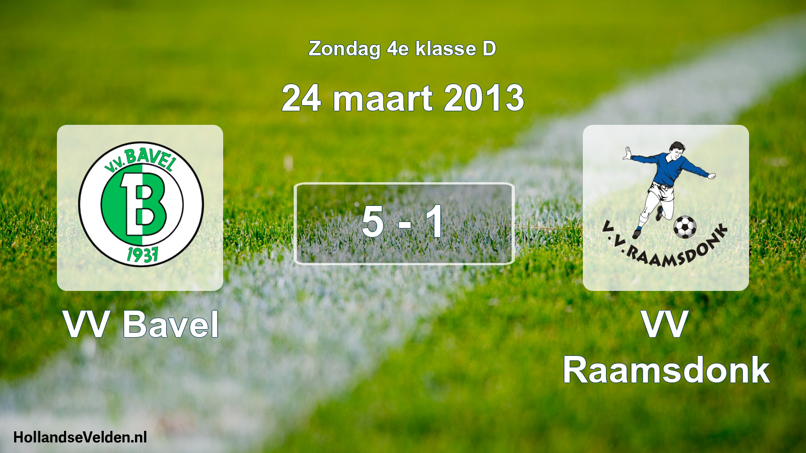 Total number of matches played: VV Bavel - VV Raamsdonk 5 - 1 (24 March 2013)