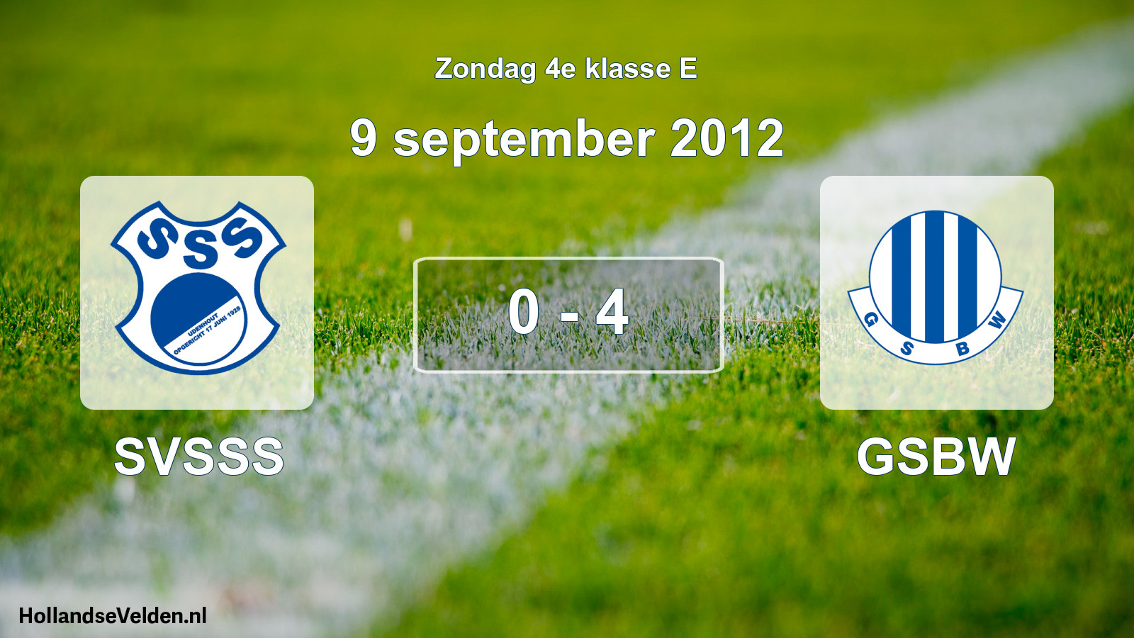 Total number of matches played: SVSSS - GSBW 0 - 4 (9 September 2012)