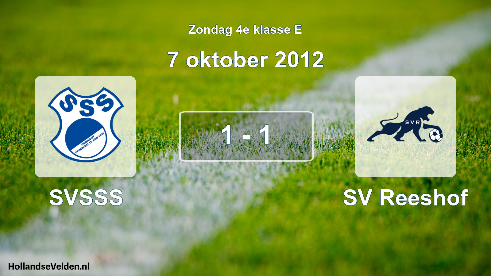 Total number of matches played: SVSSS - SV Reeshof 1 - 1 (7 October 2012)