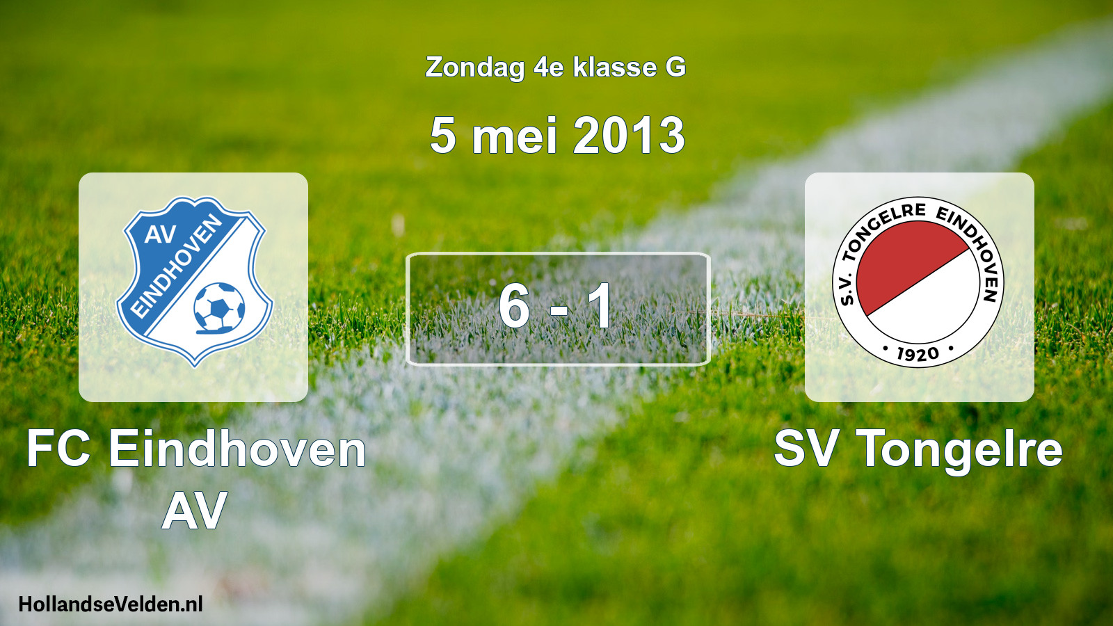 Total number of matches played: FC Eindhoven AV - SV Tongelre 6 - 1 (5 May 2013)