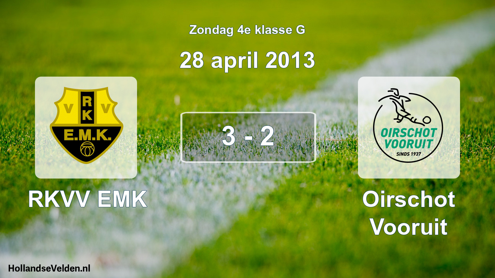 Total number of matches played: RKVV EMK - Oirschot Vooruit 3 - 2 (28 April 2013)