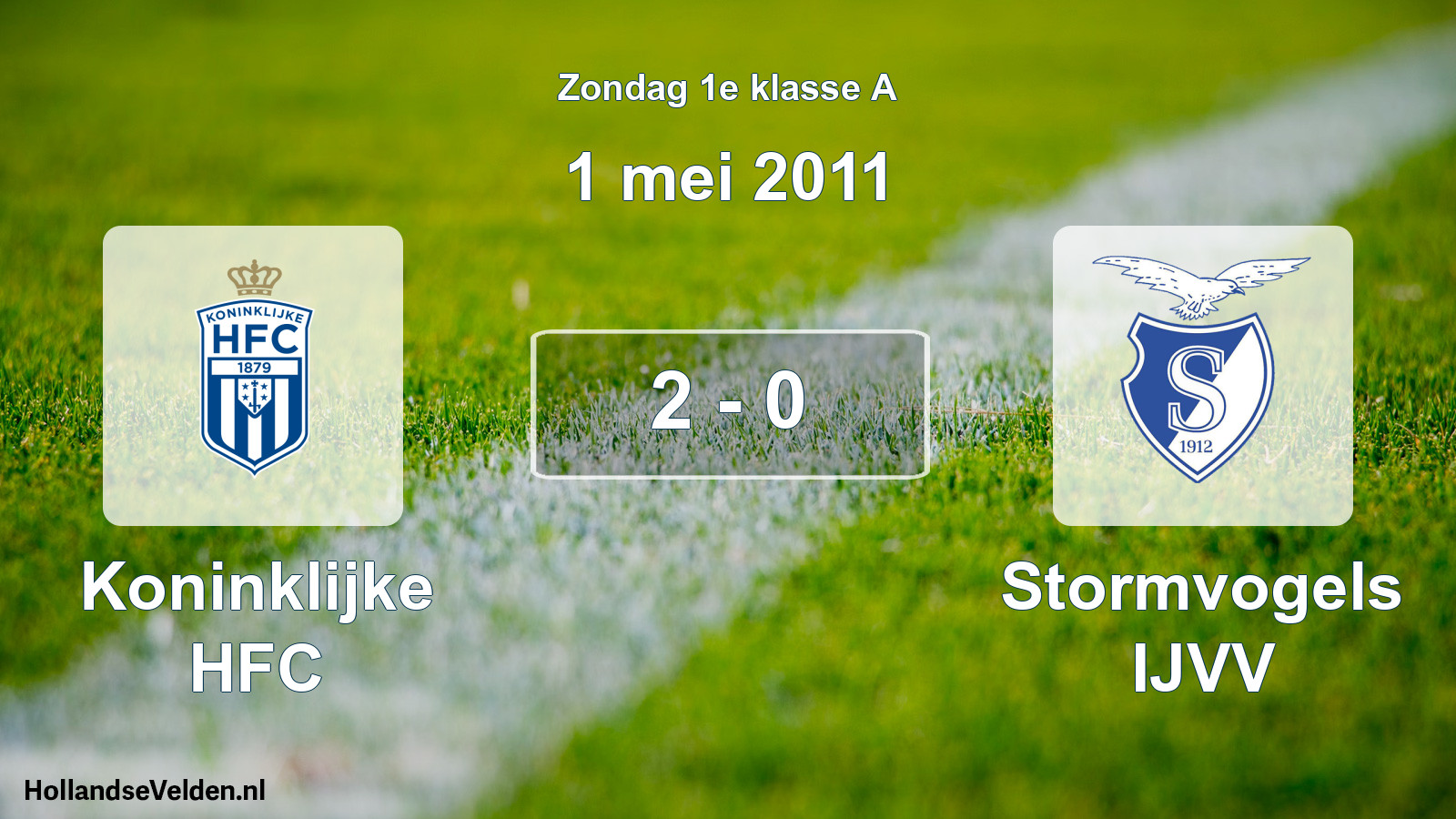 Total number of matches played: Koninklijke HFC - Stormvogels IJVV 2 - 0 (1 May 2011)