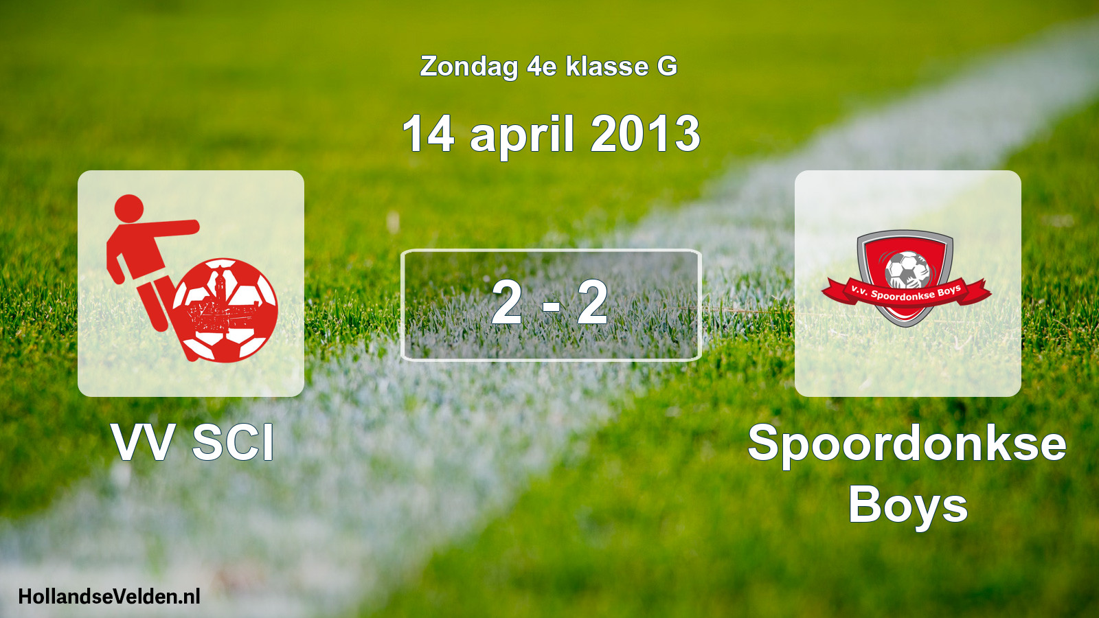 Total number of matches played: VV SCI - Spoordonkse Boys 2 - 2 (14 April 2013)
