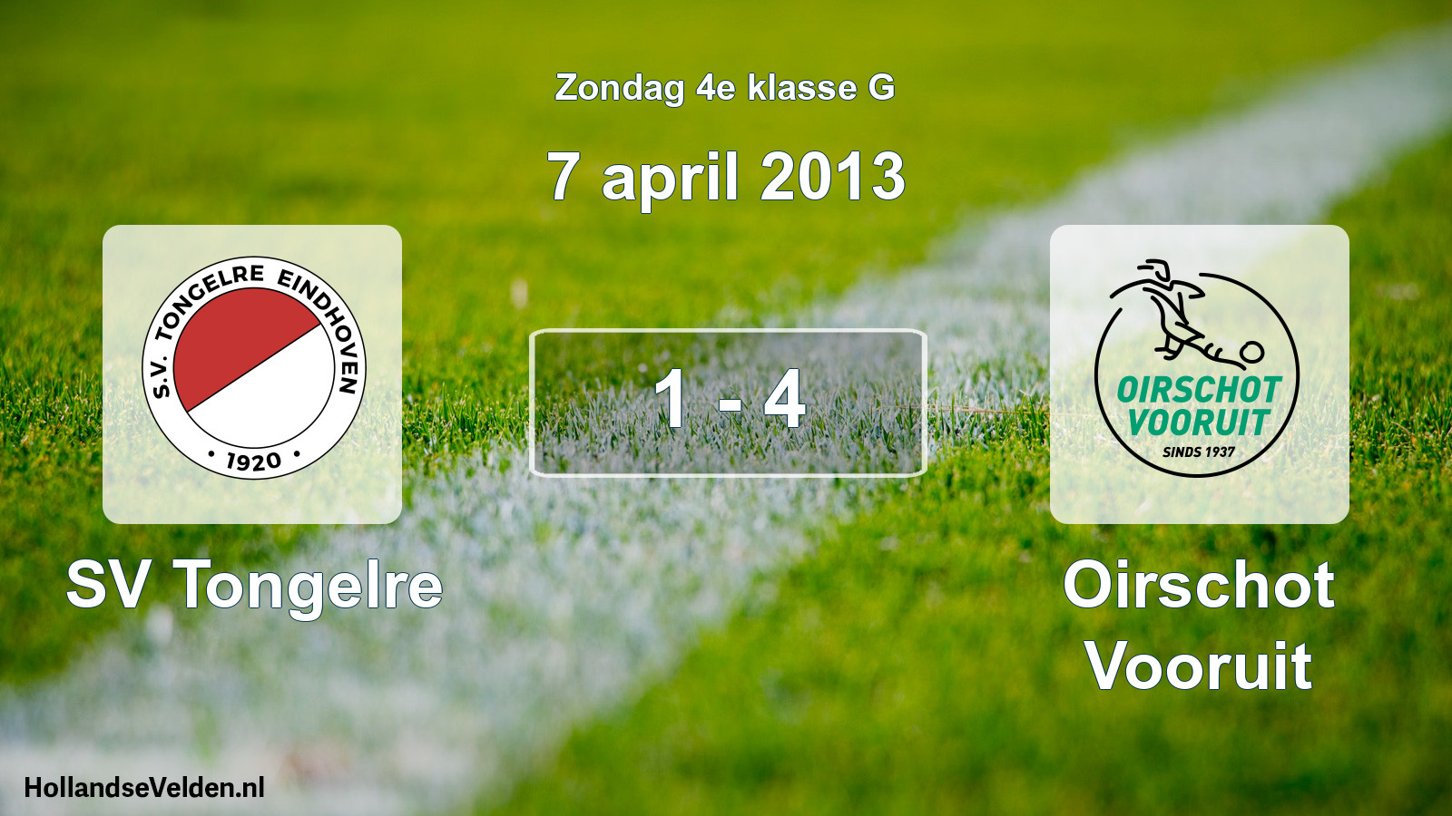 Total number of matches played: SV Tongelre - Oirschot Vooruit 1 - 4 (7 April 2013)