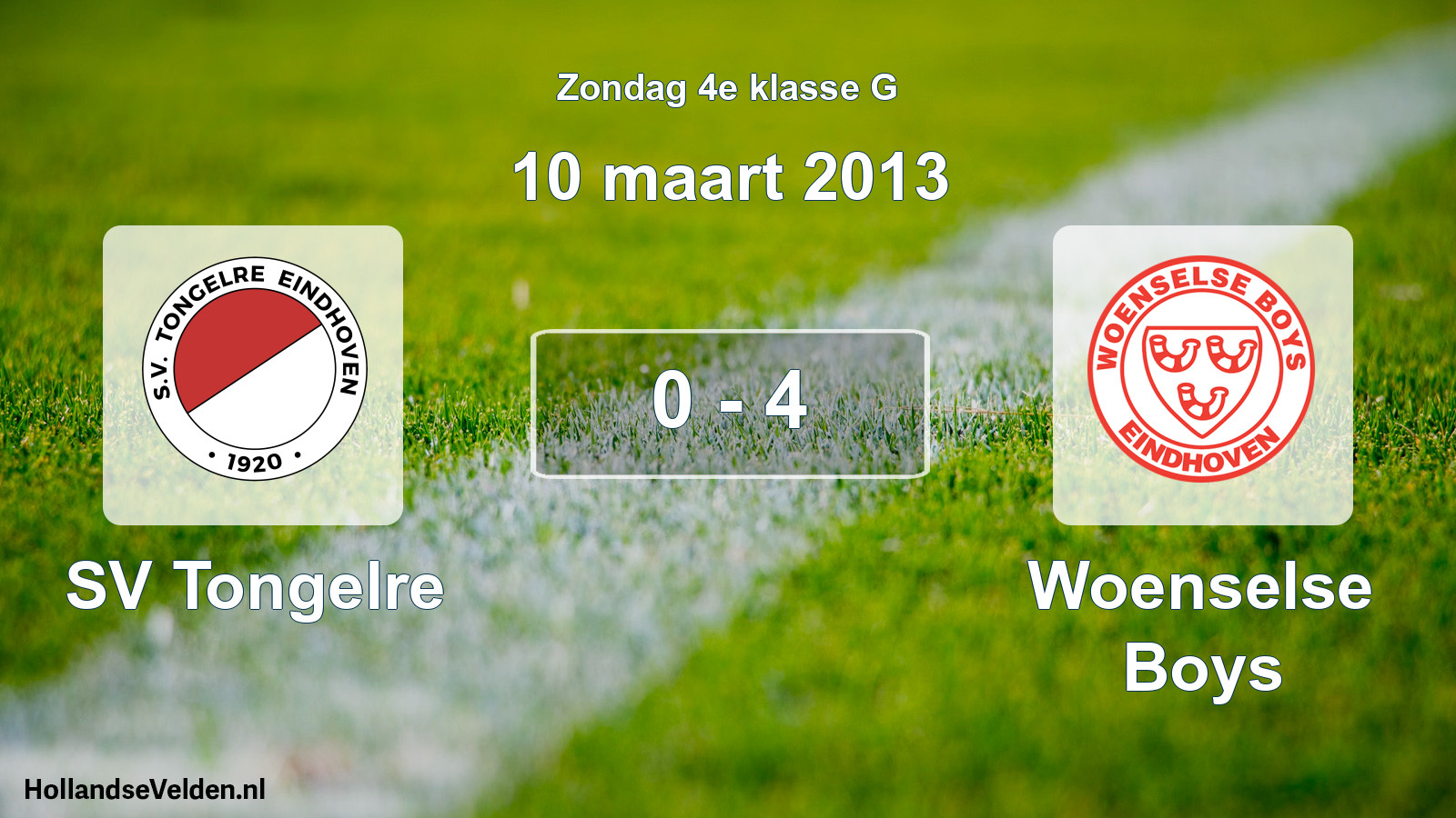 Total number of matches played: SV Tongelre - Woenselse Boys 0 - 4 (10 March 2013)