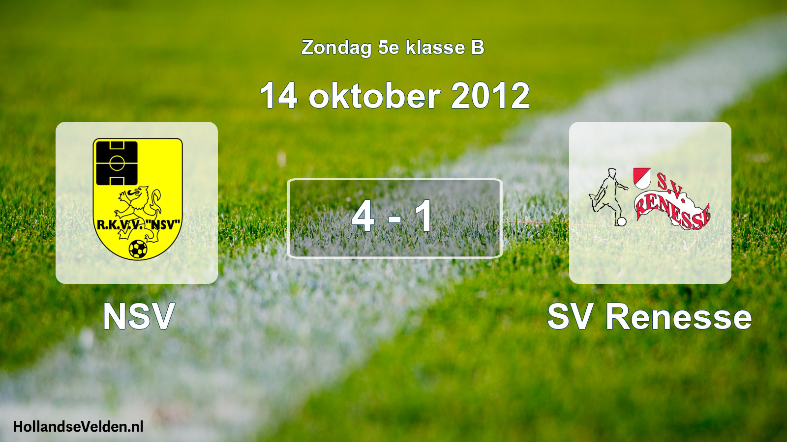 Total number of matches played: NSV - SV Renesse 4 - 1 (14 October 2012)