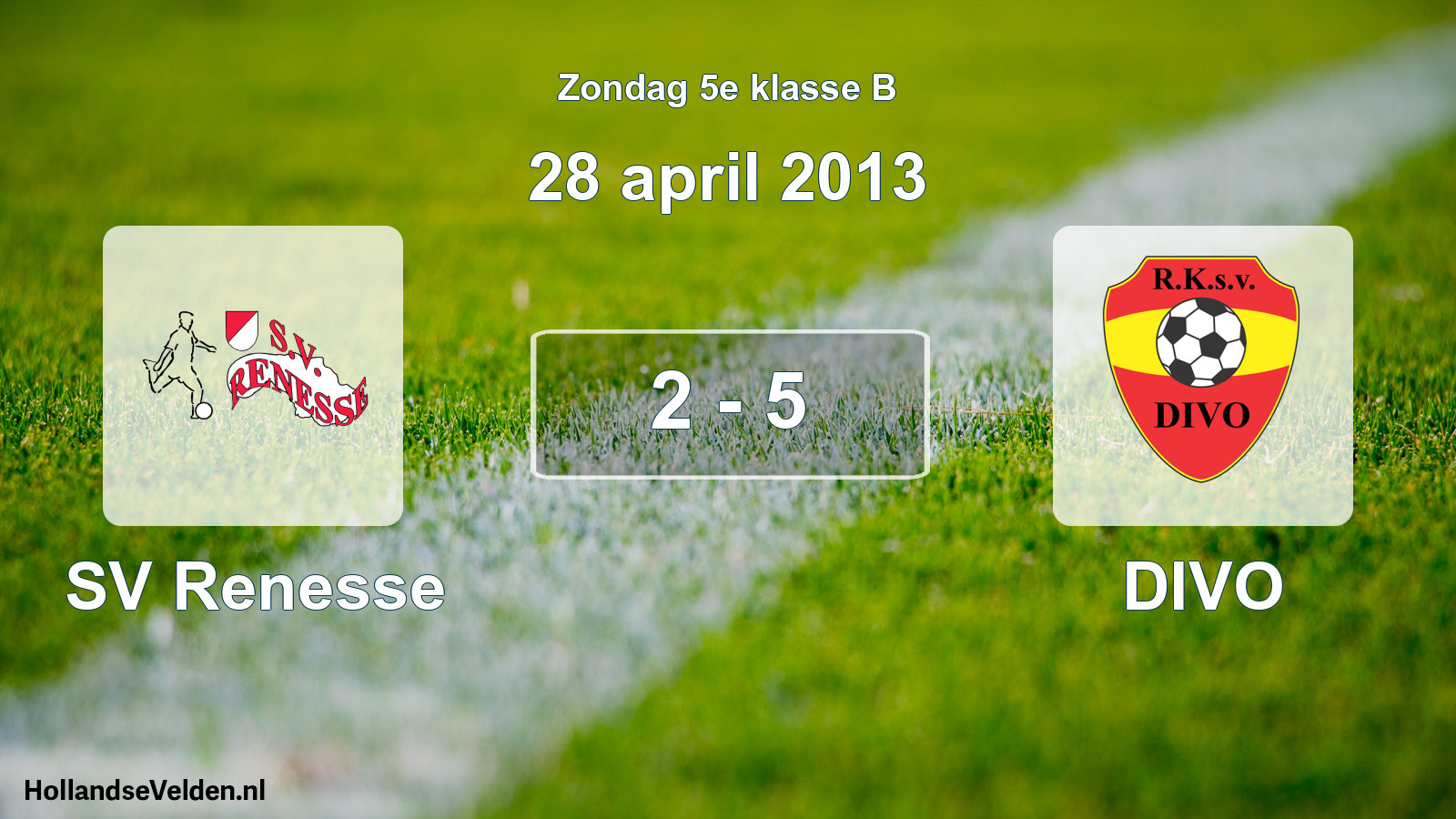 Total number of matches played: SV Renesse - DIVO 2 - 5 (28 April 2013)