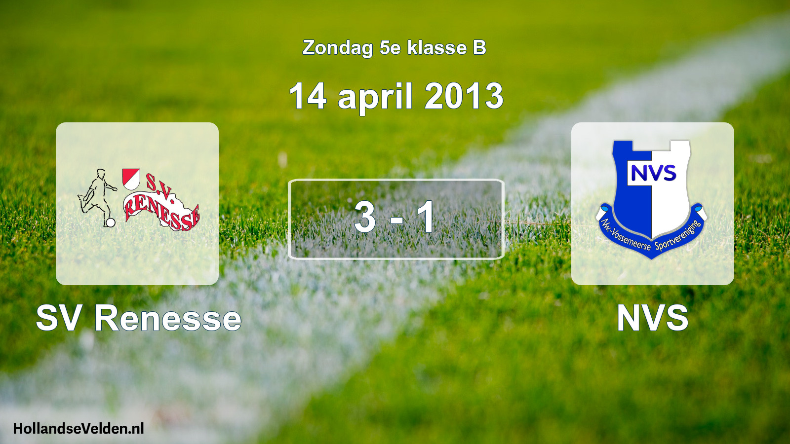 Total number of matches played: SV Renesse - NVS 3 - 1 (14 April 2013)
