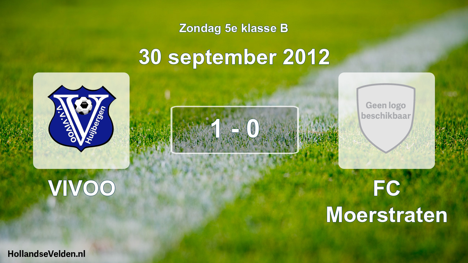 Total number of matches played: VIVOO - FC Moerstraten 1 - 0 (30 September 2012)