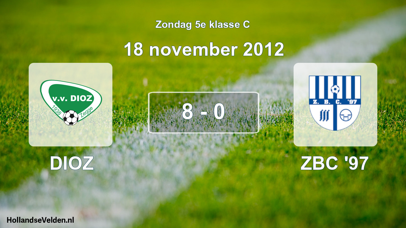 Total number of matches played: DIOZ - ZBC '97 8 - 0 (18 November 2012)