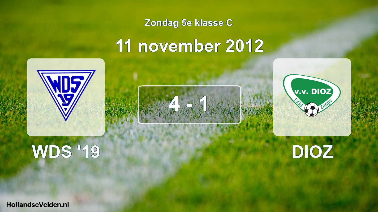 Total number of matches played: WDS '19 - DIOZ 4 - 1 (11 November 2012)