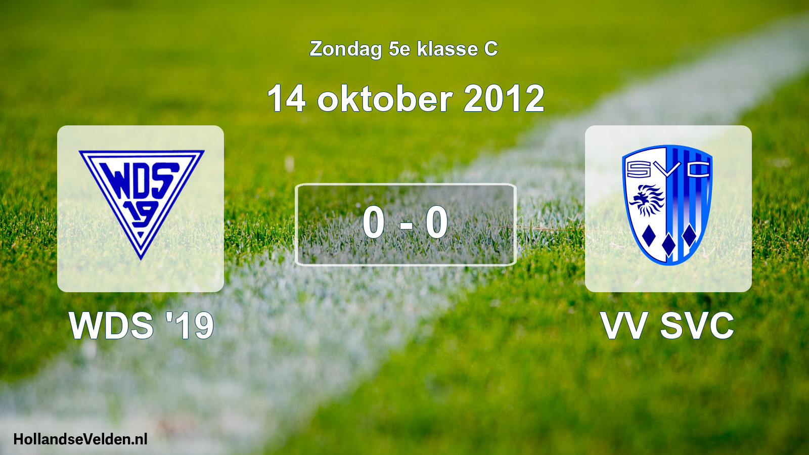 Total number of matches played: WDS '19 - VV SVC 0 - 0 (14 October 2012)