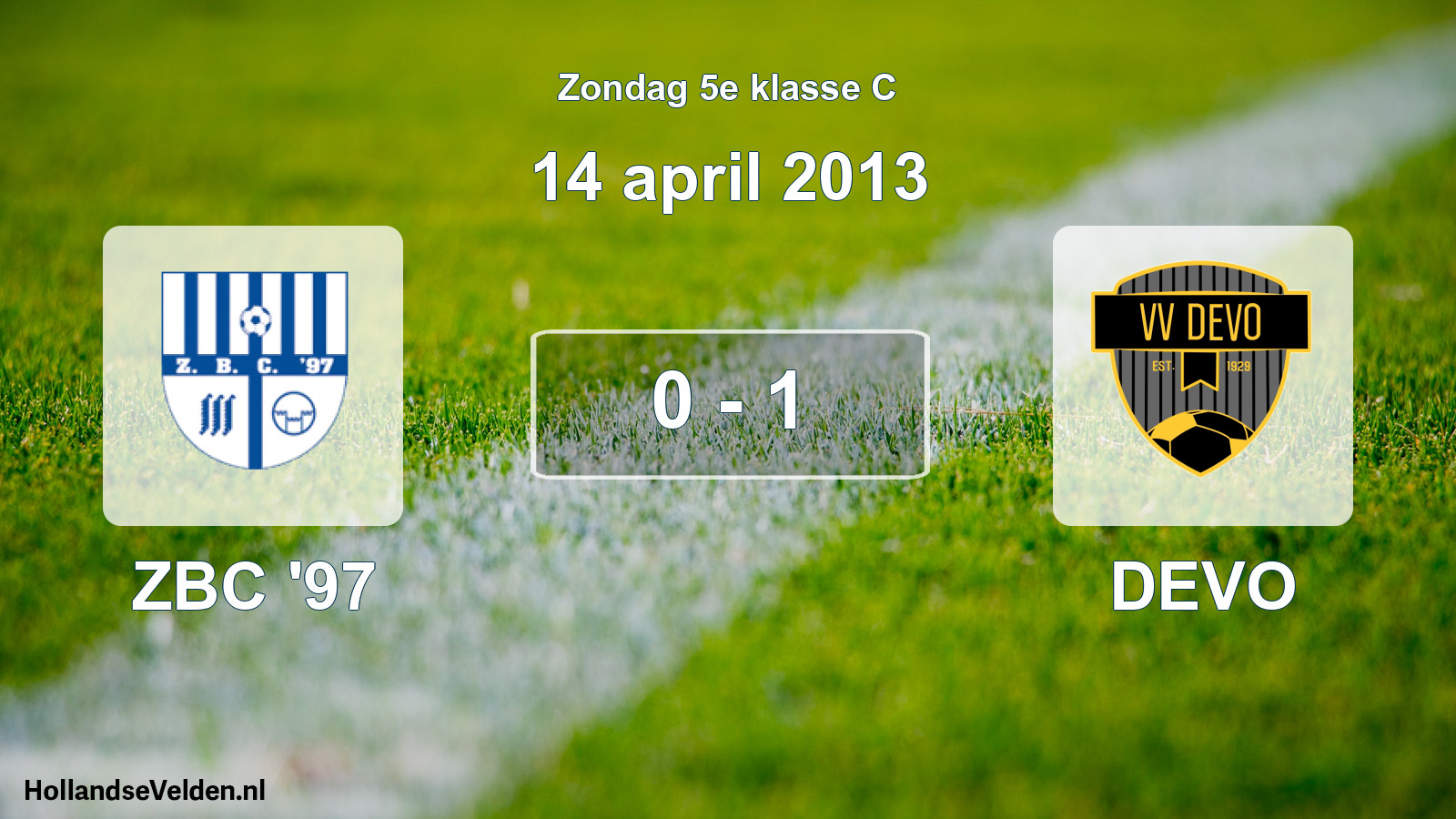 Total number of matches played: ZBC '97 - DEVO 0 - 1 (14 April 2013)