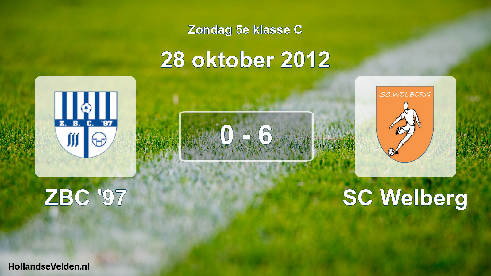 Total number of matches played: ZBC '97 - SC Welberg 0 - 6 (28 October 2012)