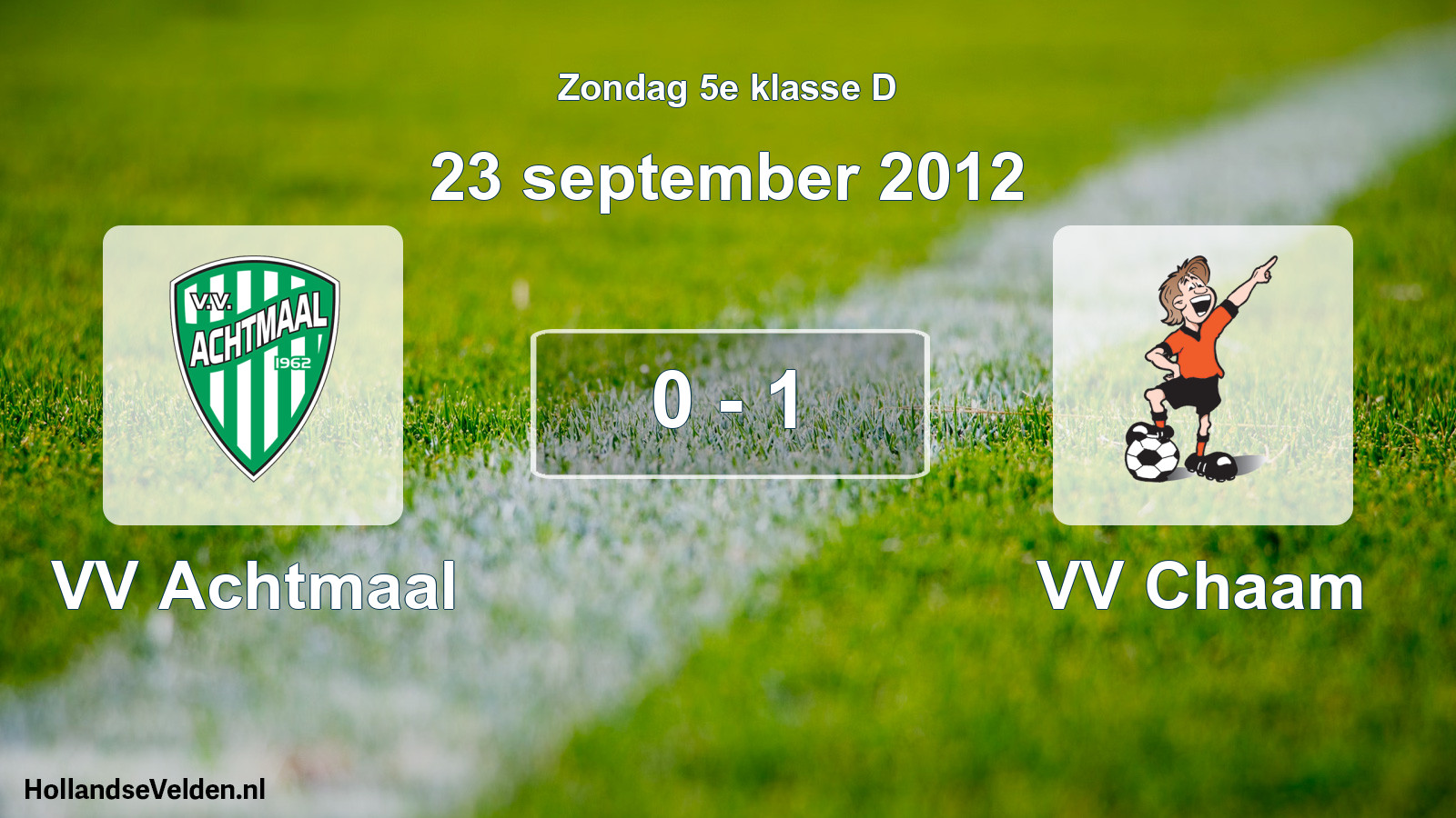 Total number of matches played: VV Achtmaal - VV Chaam 0 - 1 (23 September 2012)