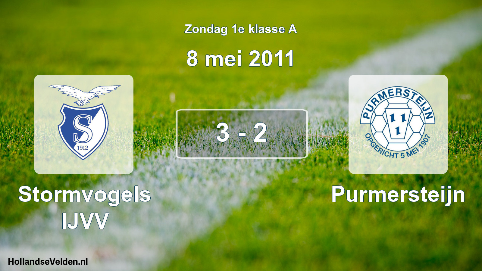 Total number of matches played: Stormvogels IJVV - Purmersteijn 3 - 2 (8 May 2011)