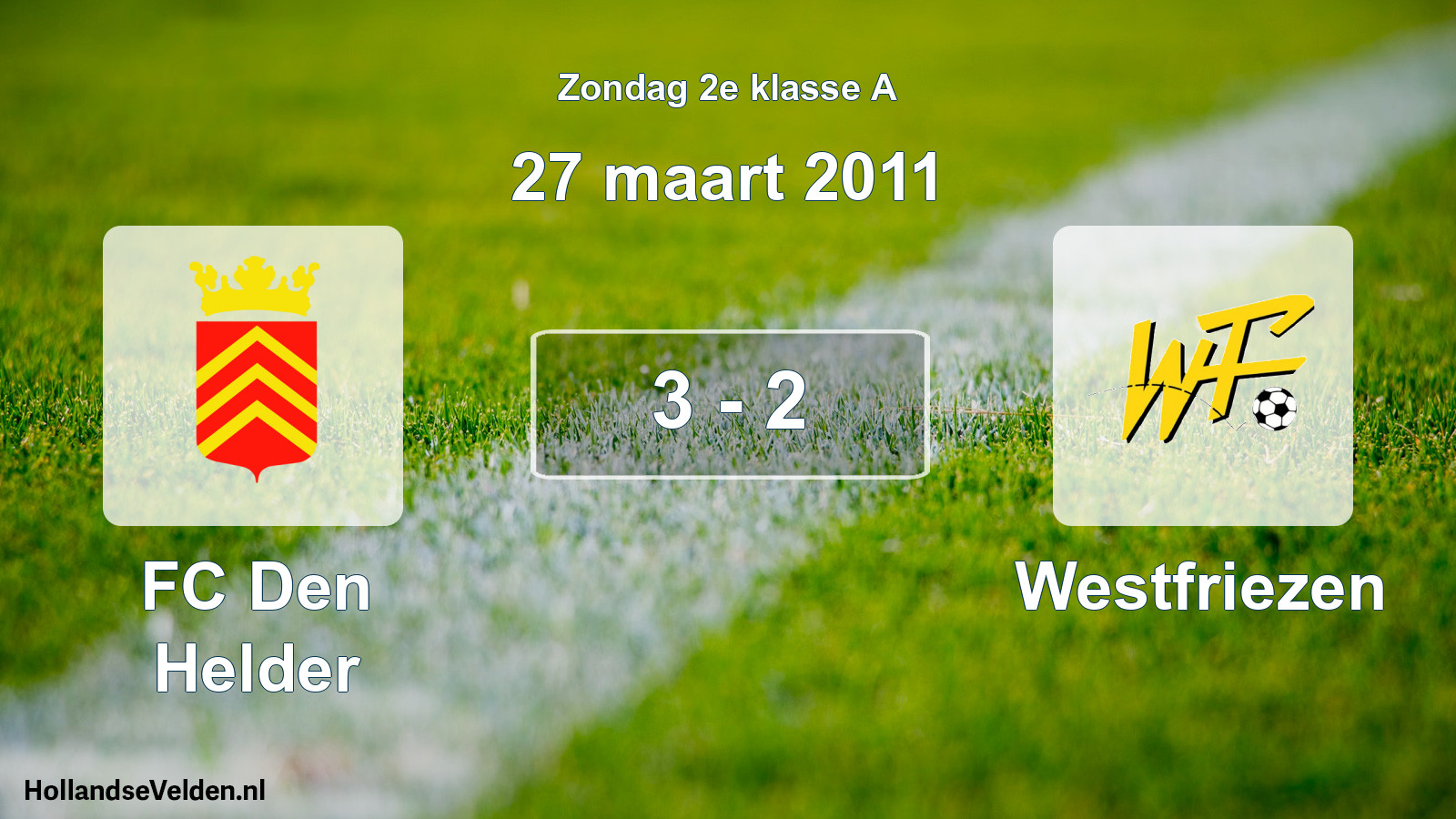 Total number of matches played: FC Den Helder - Westfriezen 3 - 2 (27 March 2011)