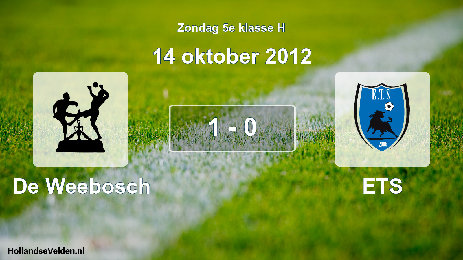 Total number of matches played: De Weebosch - ETS 1 - 0 (14 October 2012)