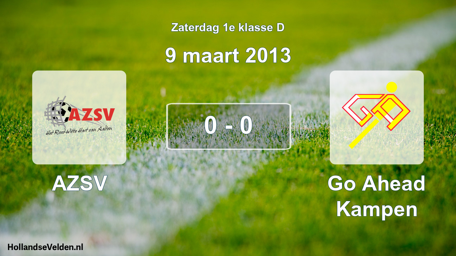 Total number of matches played: AZSV - Go Ahead Kampen 0 - 0 (9 March 2013)