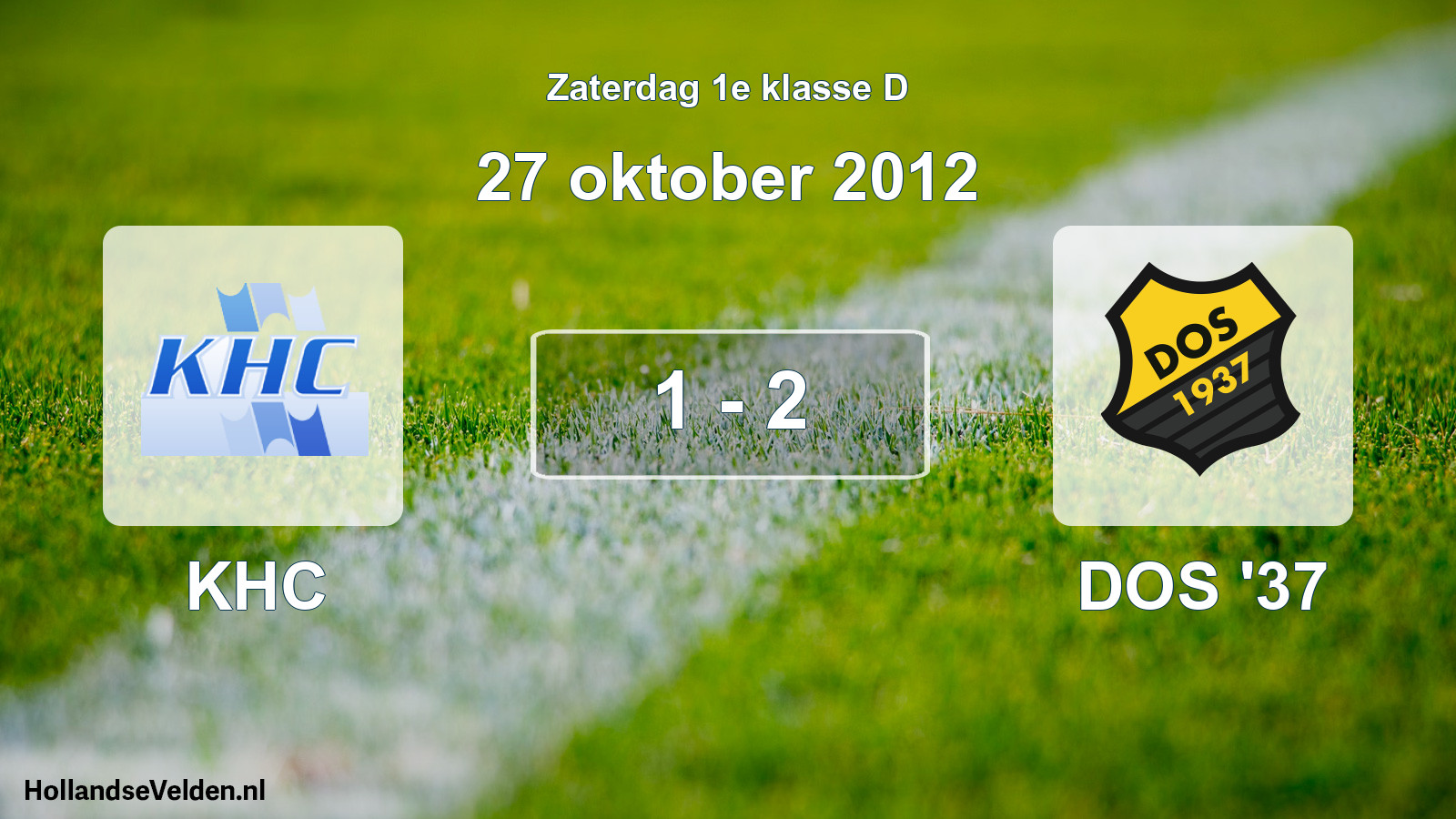 Total number of matches played: KHC - DOS '37 1 - 2 (27 October 2012)