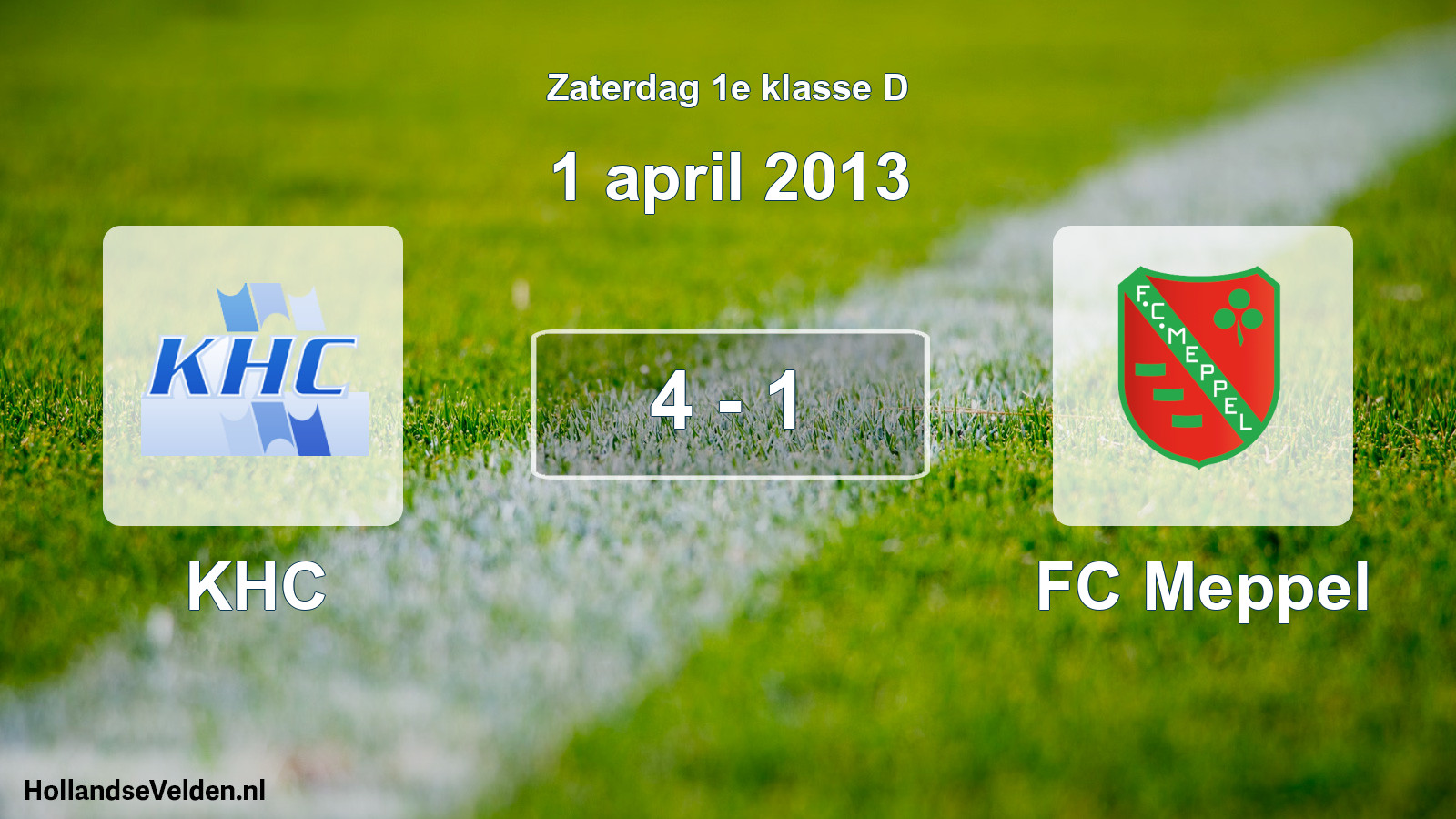 Total number of matches played: KHC - FC Meppel 4 - 1 (1 April 2013)