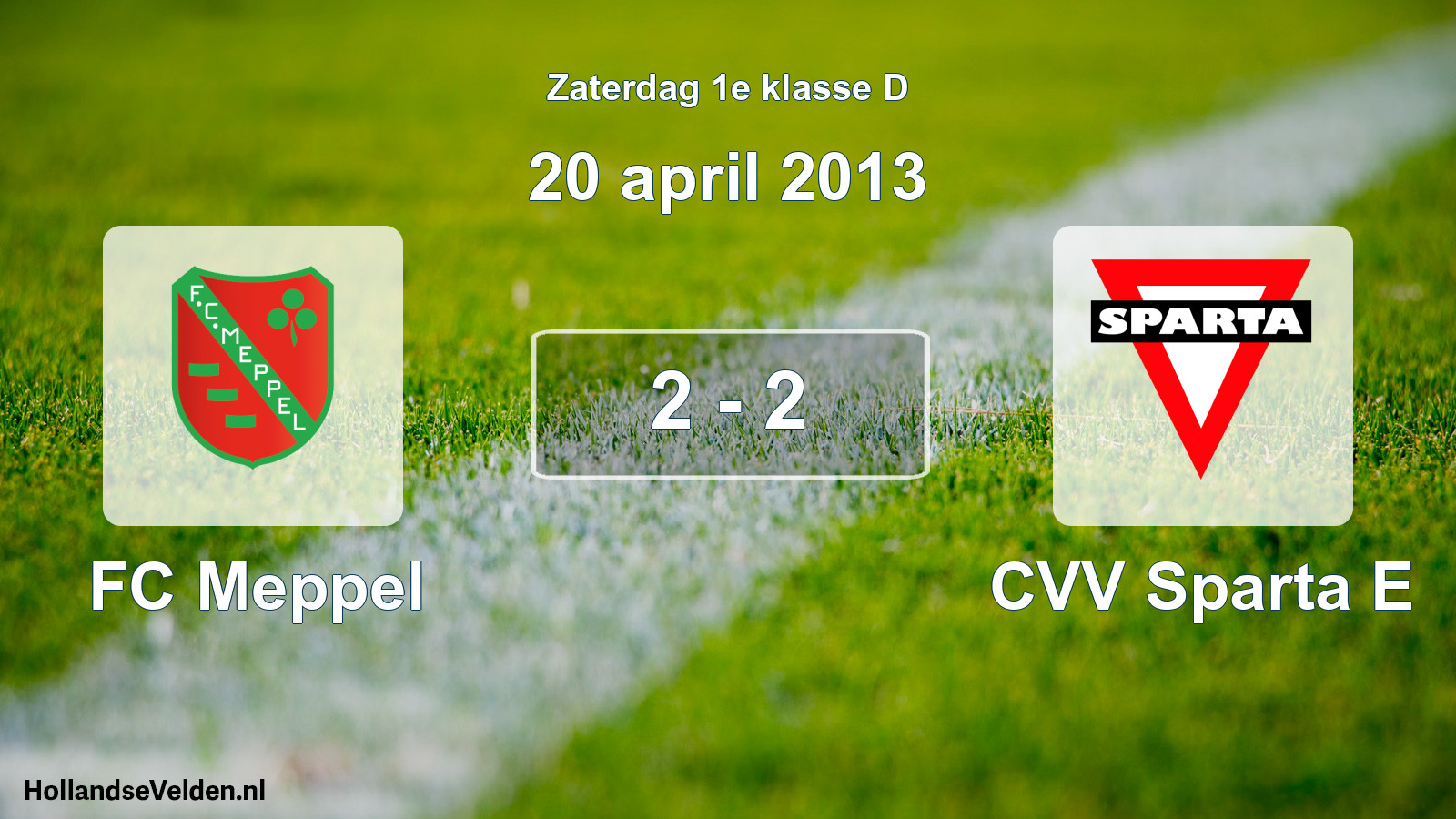 Total number of matches played: FC Meppel - CVV Sparta E 2 - 2 (20 April 2013)