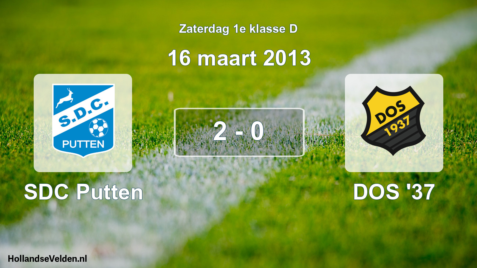 Total number of matches played: SDC Putten - DOS '37 2 - 0 (16 March 2013)