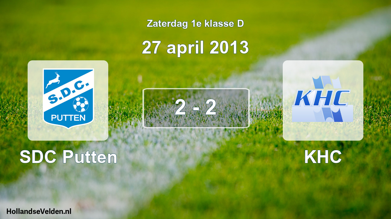 Total number of matches played: SDC Putten - KHC 2 - 2 (27 April 2013)