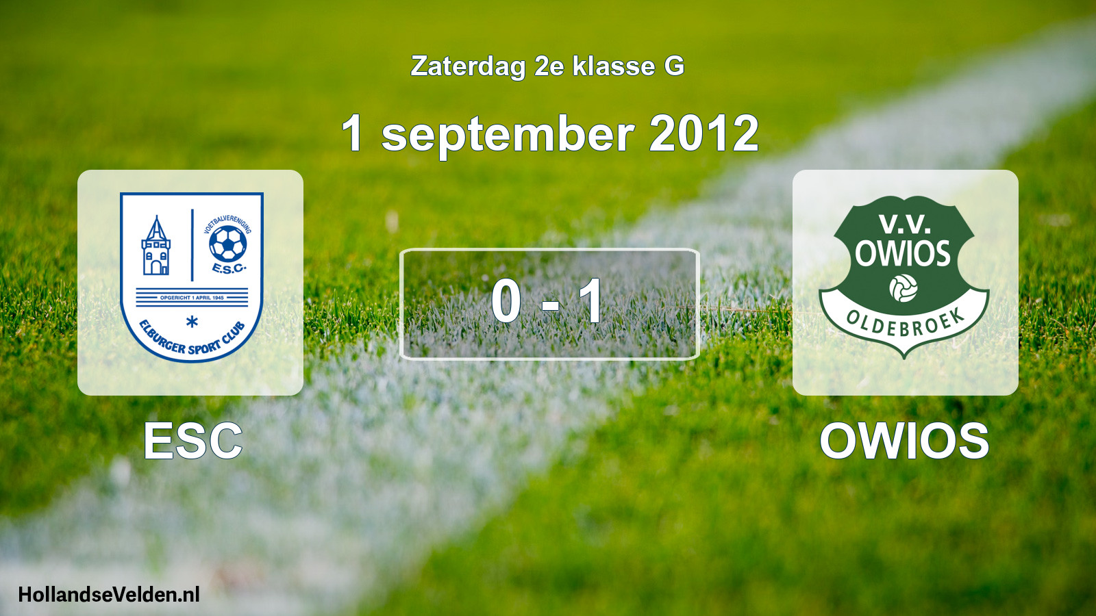 Total number of matches played: ESC - OWIOS 0 - 1 (1 September 2012)