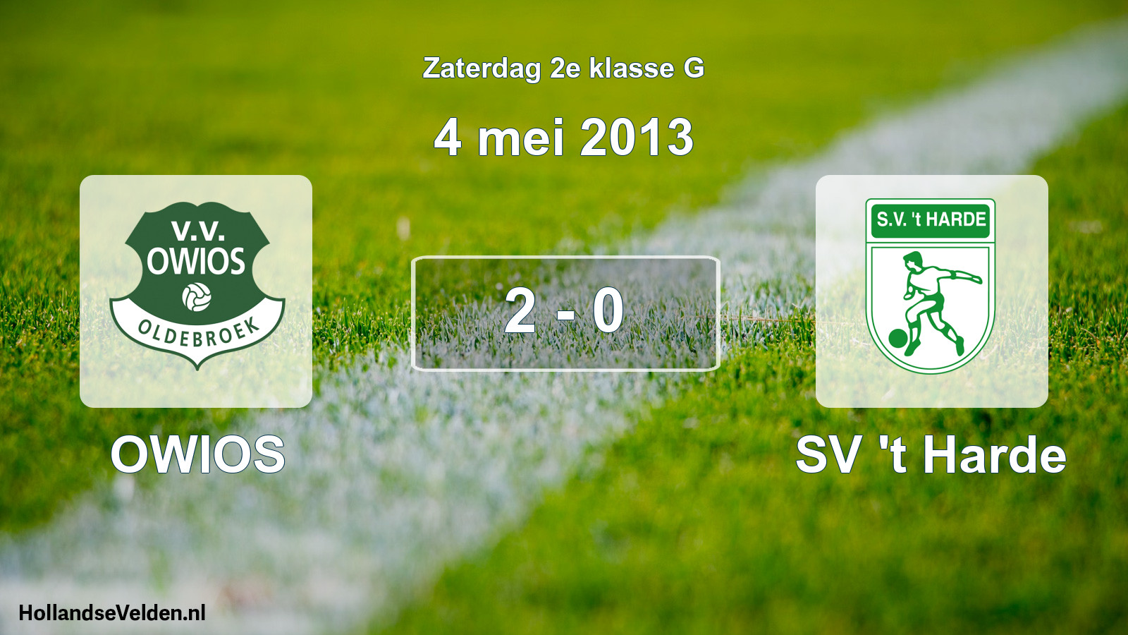Total number of matches played: OWIOS - SV 't Harde 2 - 0 (4 May 2013)