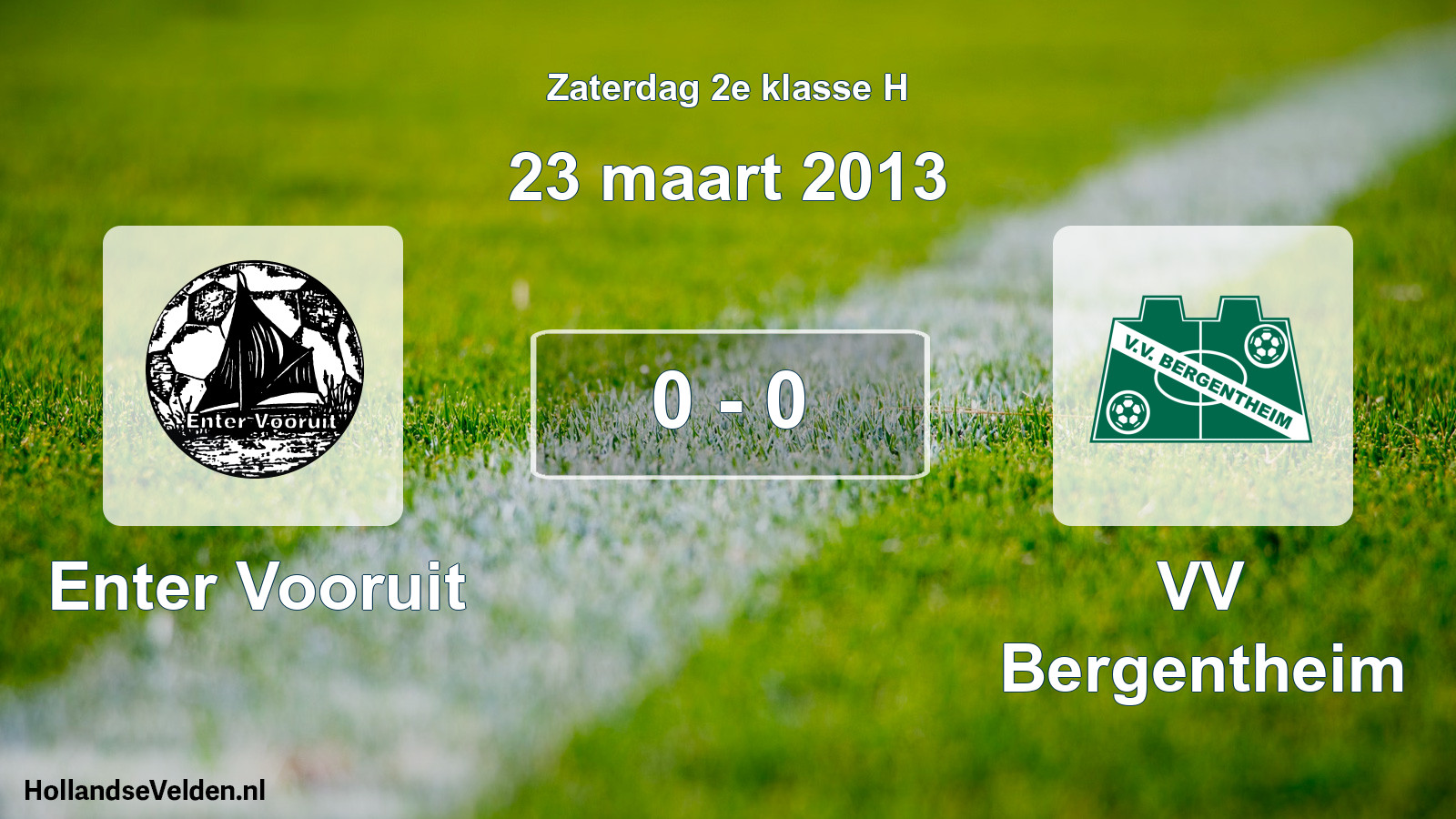 Total number of matches played: Enter Vooruit - VV Bergentheim 0 - 0 (23 March 2013)