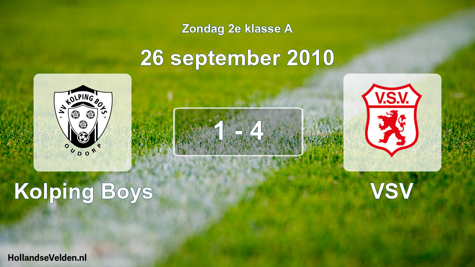 Total number of matches played: Kolping Boys - VSV 1 - 4 (26 September 2010)