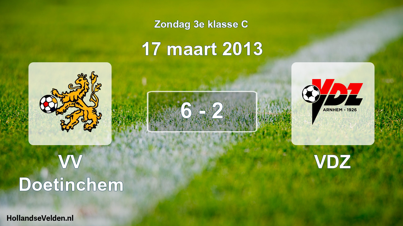 Total number of matches played: VV Doetinchem - VDZ 6 - 2 (17 March 2013)