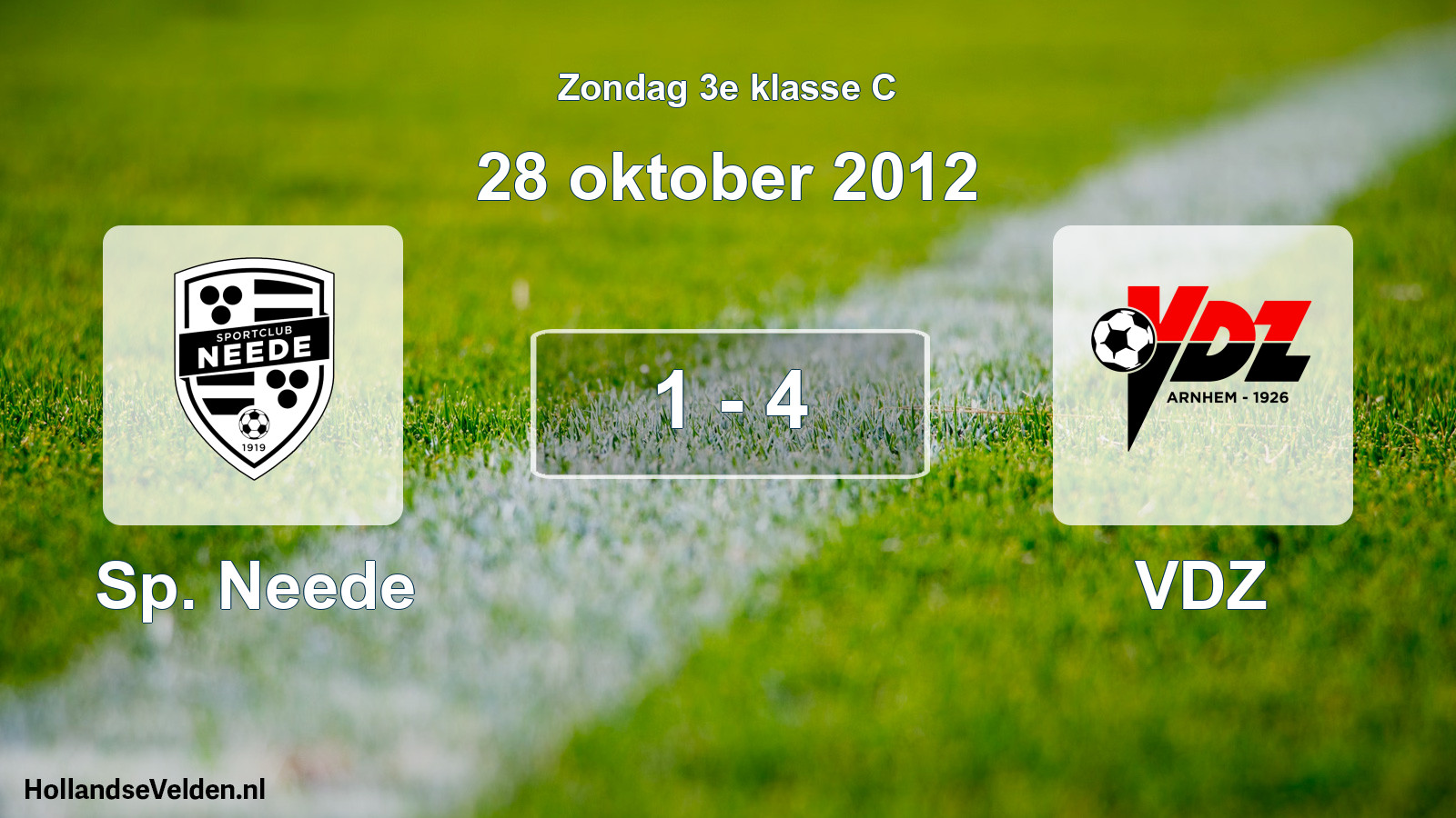 Total number of matches played: Sp. Neede - VDZ 1 - 4 (28 October 2012)