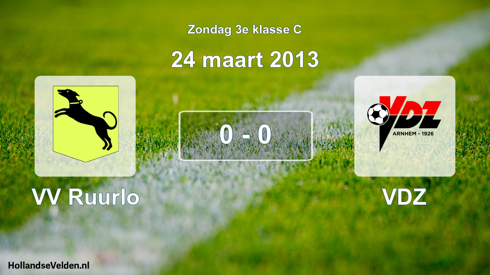 Total number of matches played: VV Ruurlo - VDZ 0 - 0 (24 March 2013)