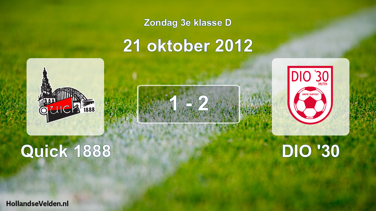 Total number of matches played: Quick 1888 - DIO '30 1 - 2 (21 October 2012)