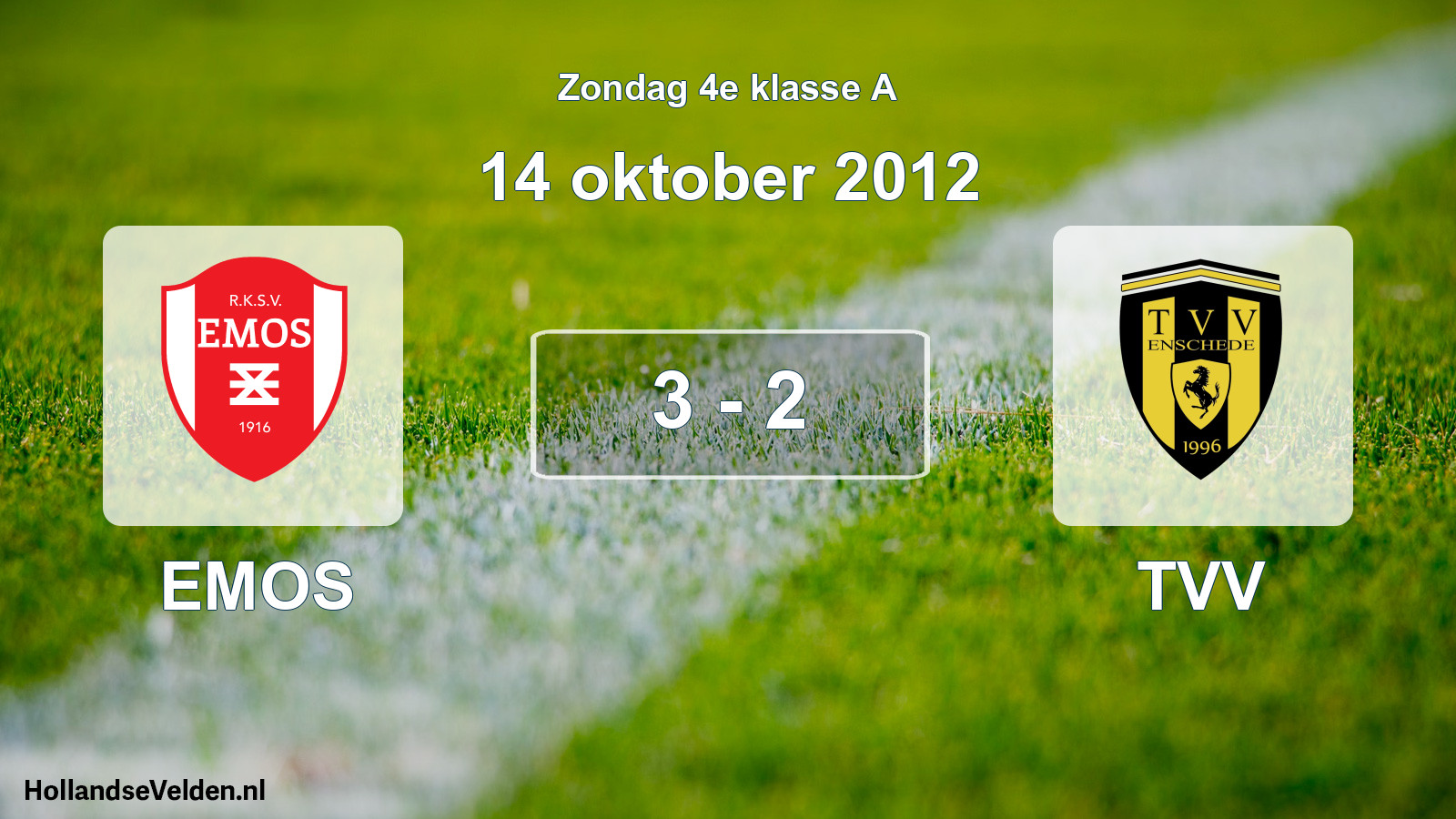 Total number of matches played: EMOS - TVV 3 - 2 (14 October 2012)