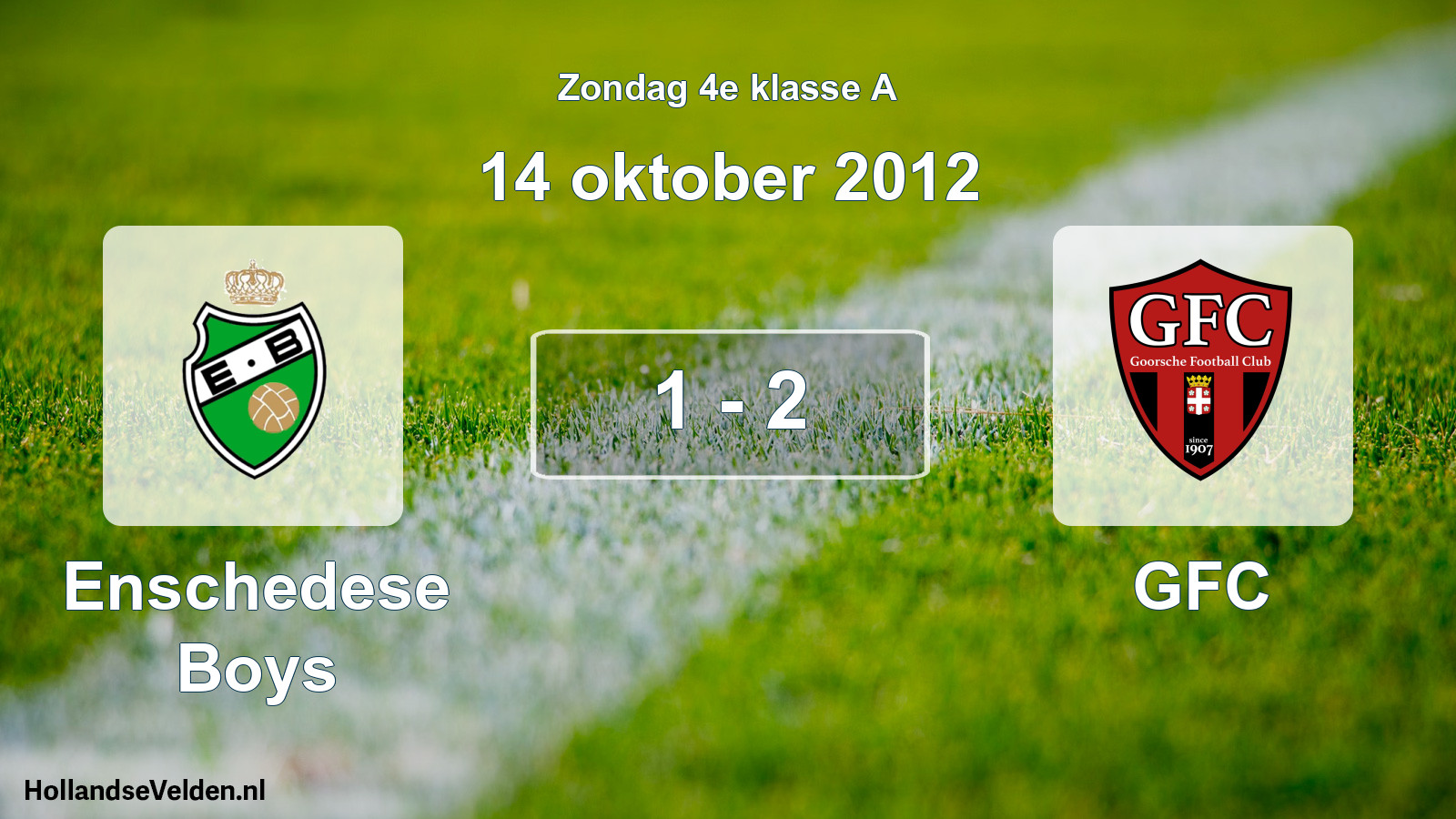 Total number of matches played: Enschedese Boys - GFC 1 - 2 (14 October 2012)