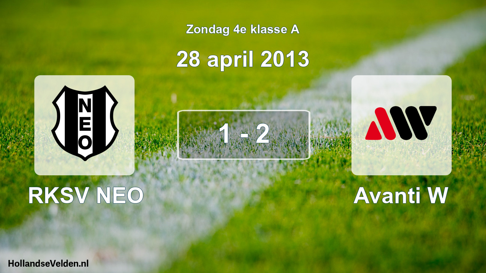 Total number of matches played: RKSV NEO - Avanti W 1 - 2 (28 April 2013)