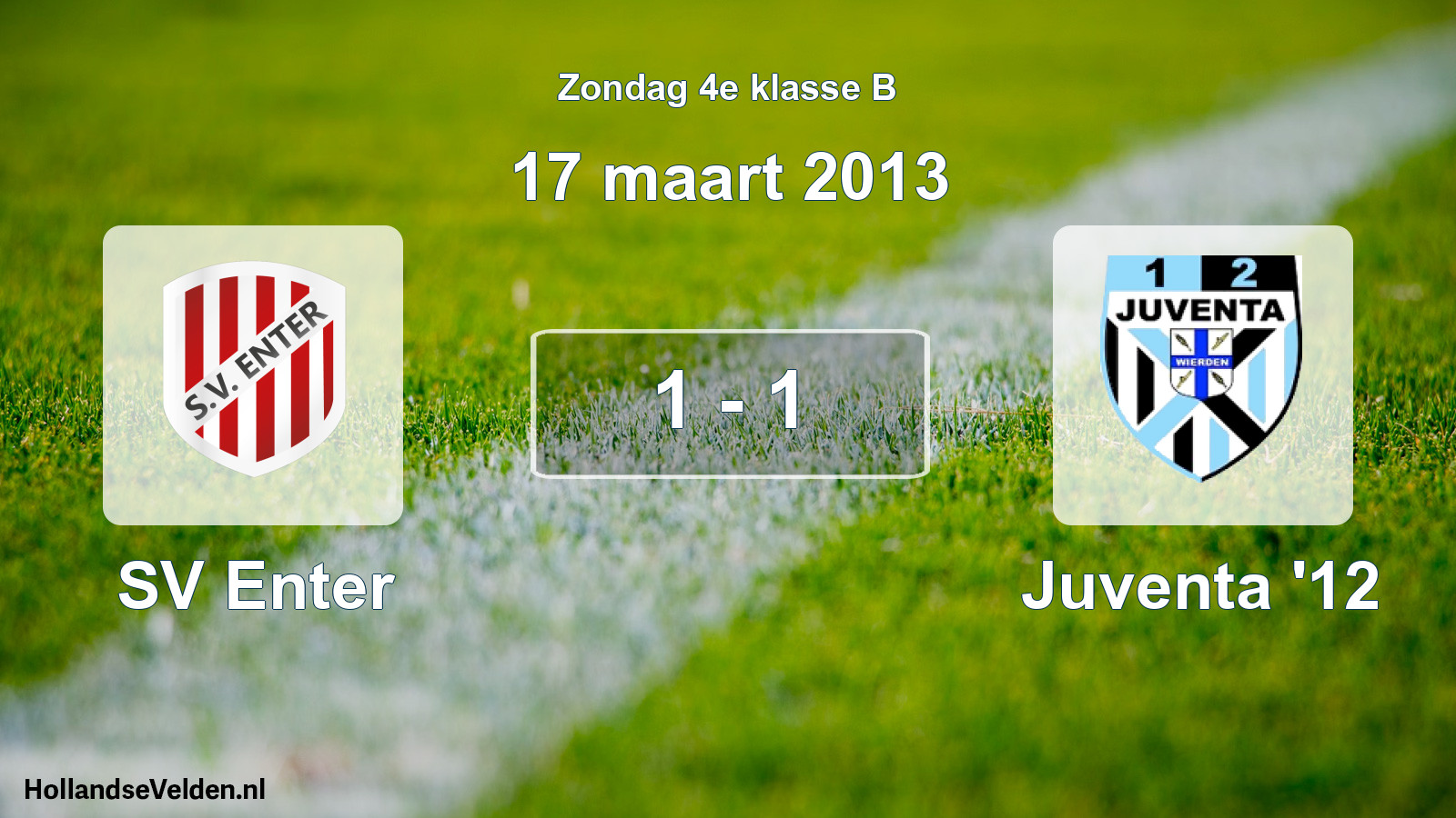 Total number of matches played: SV Enter - Juventa '12 1 - 1 (17 March 2013)