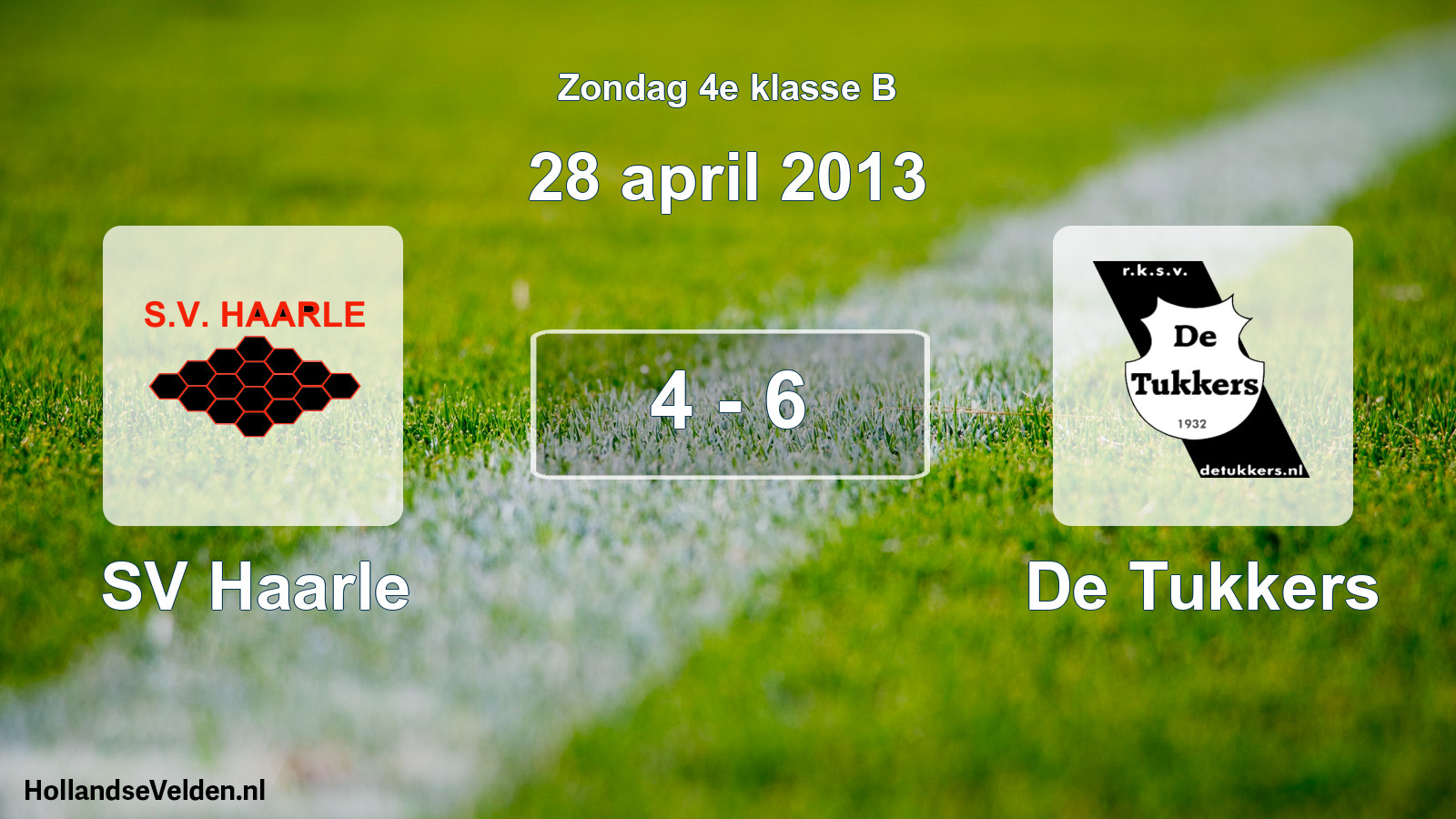 Total number of matches played: SV Haarle - De Tukkers 4 - 6 (28 April 2013)