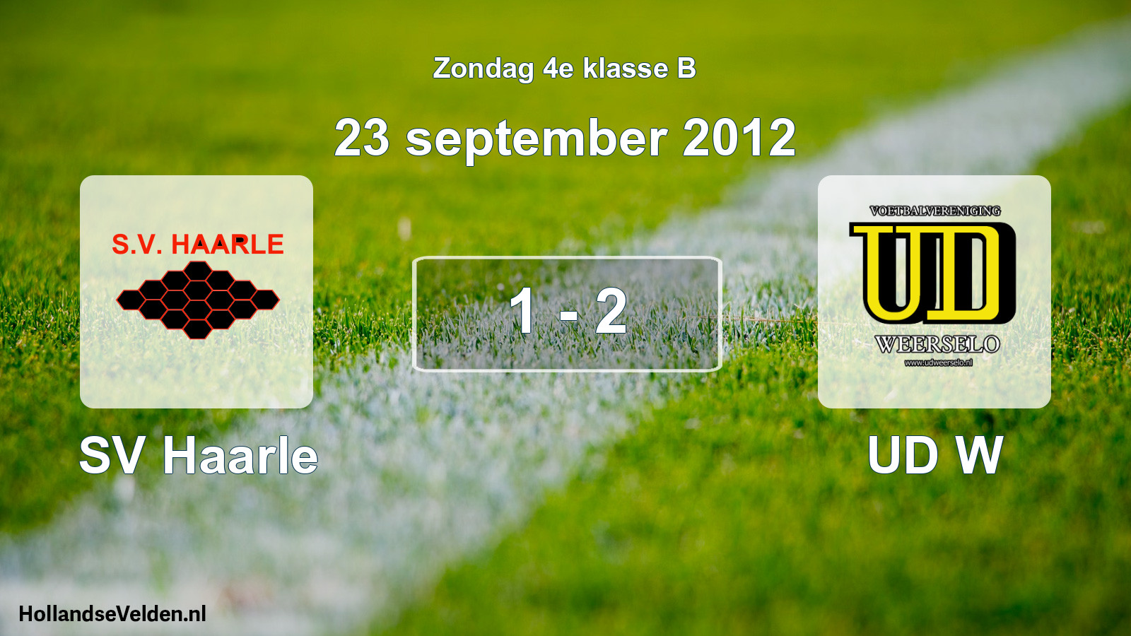 Total number of matches played: SV Haarle - UD W 1 - 2 (23 September 2012)
