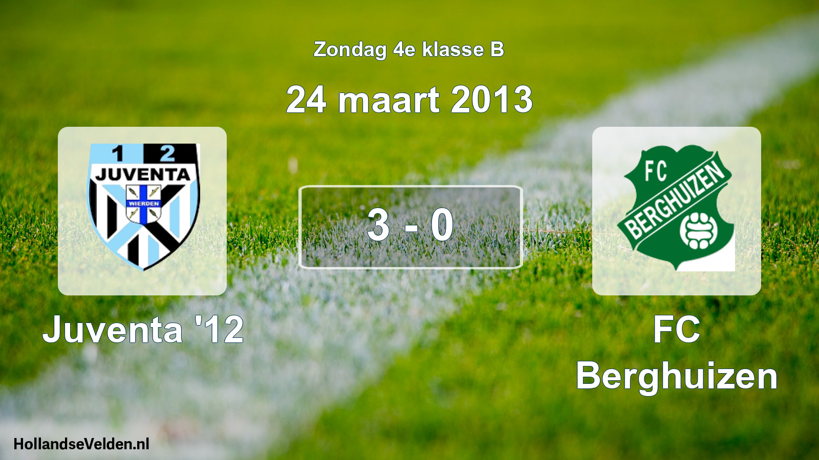 Total number of matches played: Juventa '12 - FC Berghuizen 3 - 0 (24 March 2013)