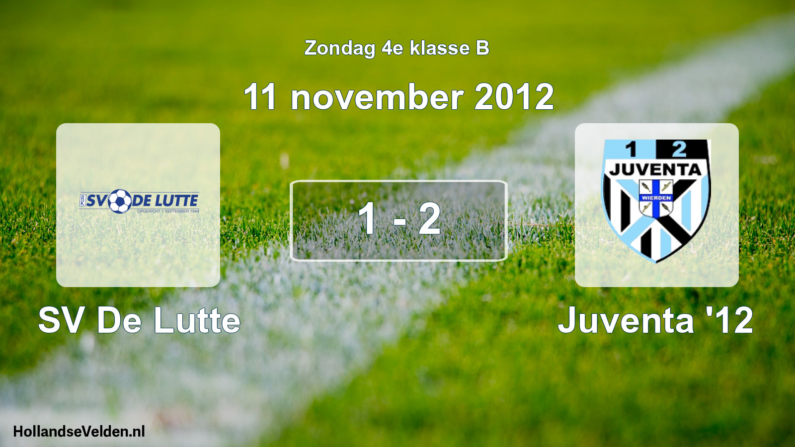 Total number of matches played: SV De Lutte - Juventa '12 1 - 2 (11 November 2012)