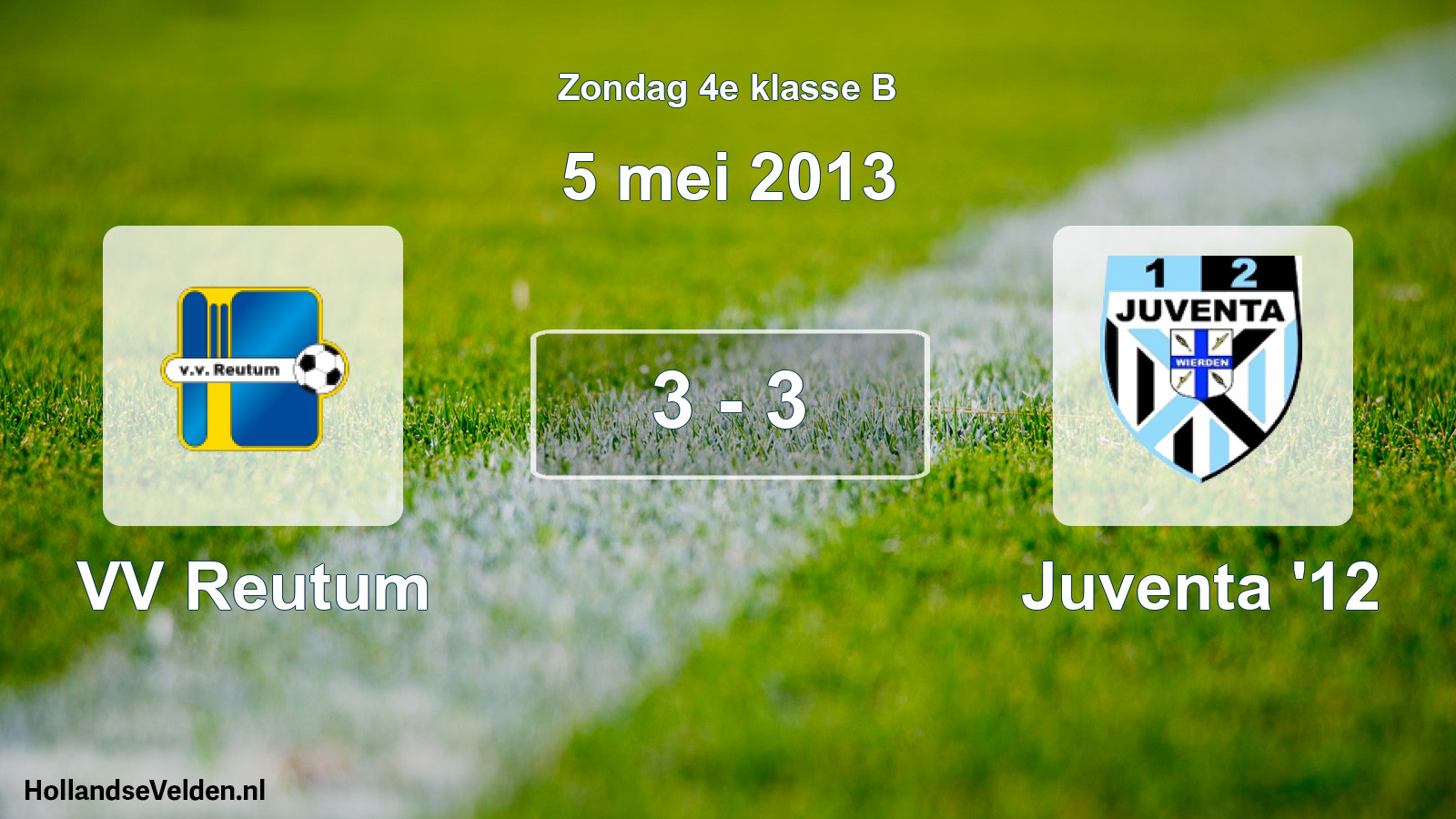 Total number of matches played: VV Reutum - Juventa '12 3 - 3 (5 May 2013)
